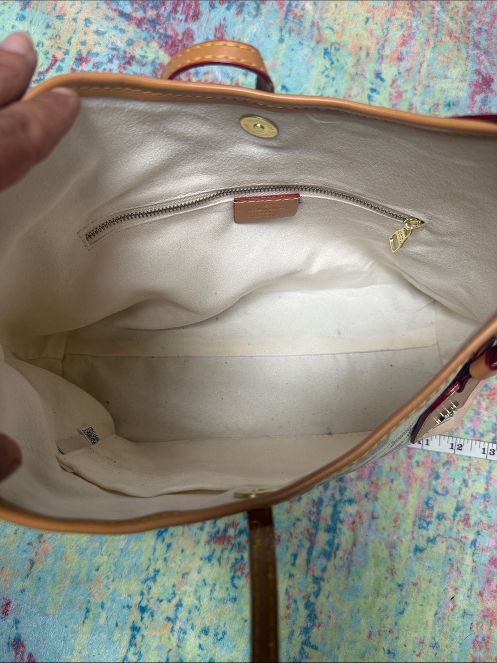 Pink and Cream Checkered Shoulder Bag - Picture 4 of 5